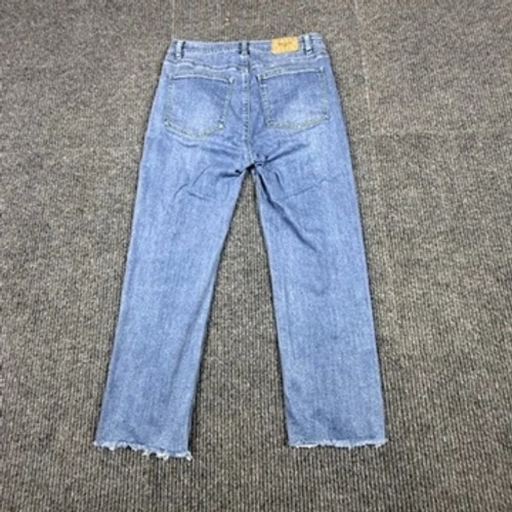 Urban Revivo Womens Blue High Rise Split Hem Straight Leg Jeans Size US 6